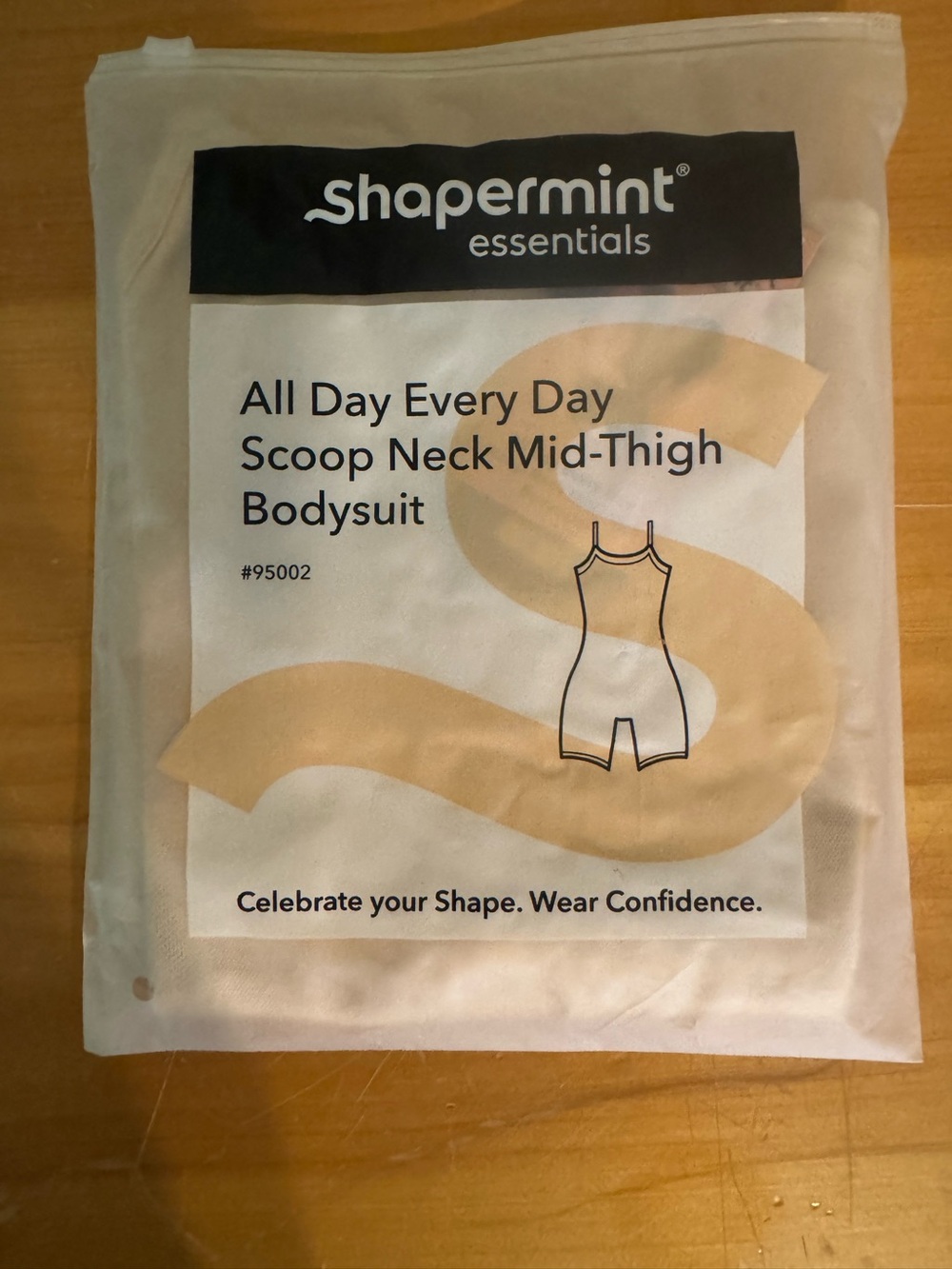 Shapermint White All Day Every Day Scoop Neck Mid-Thigh Bodysuit